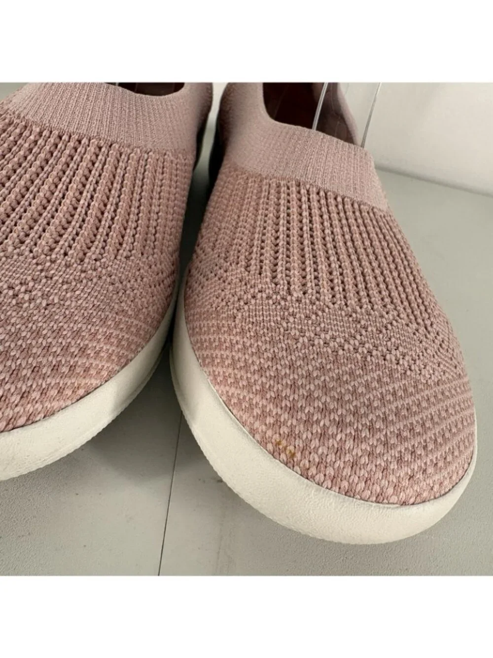 FitFlop Women Size 8 Pink Comfort Stretch Uberknit Slip On Ballerina Flats